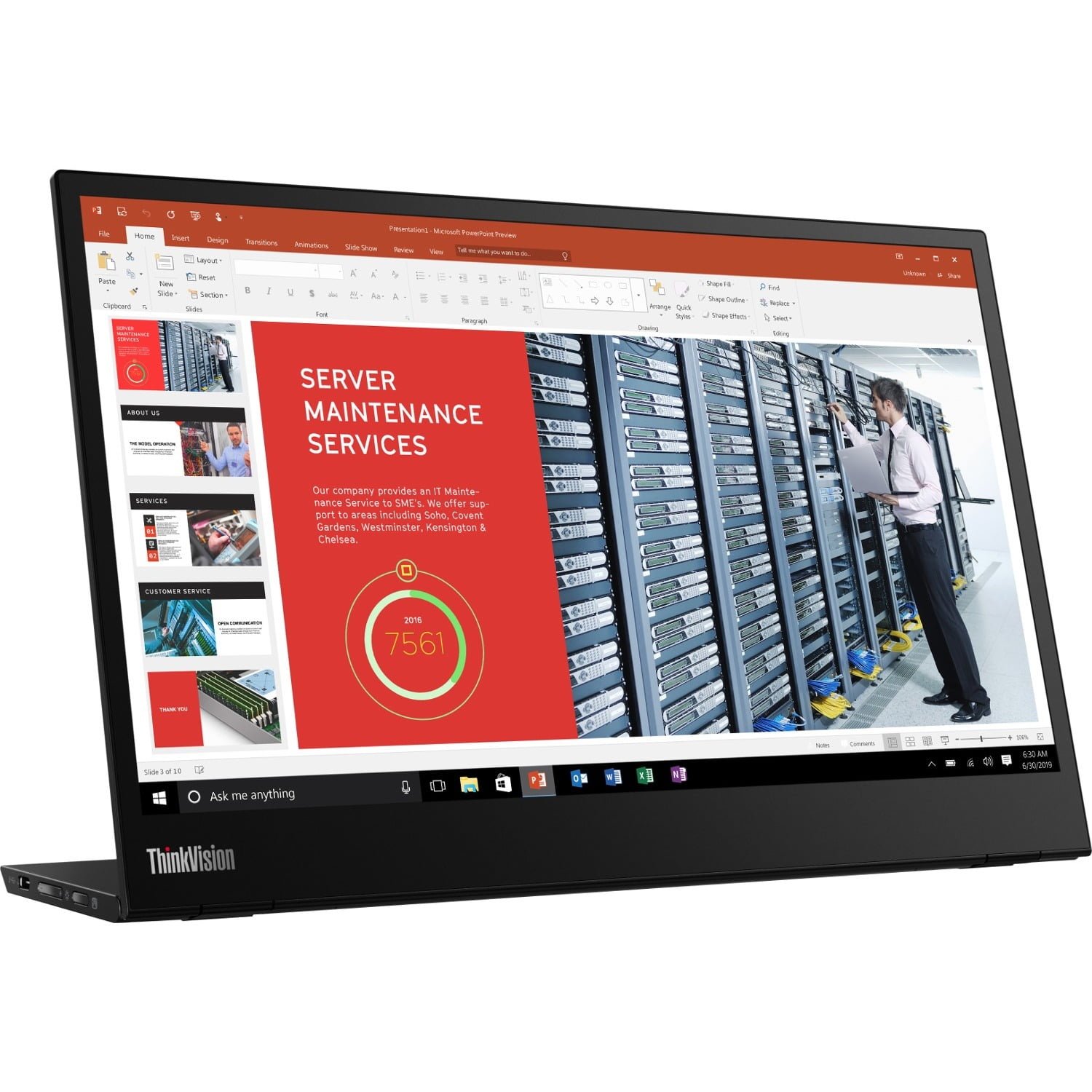 Lenovo ThinkVision M14 Monitor - 14