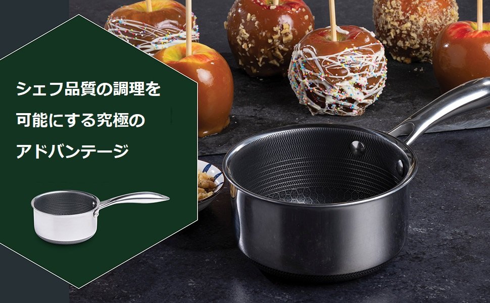 Amazon｜HexClad ハイブリッド ノンスティック 片手鍋 【18cm / 1.9L