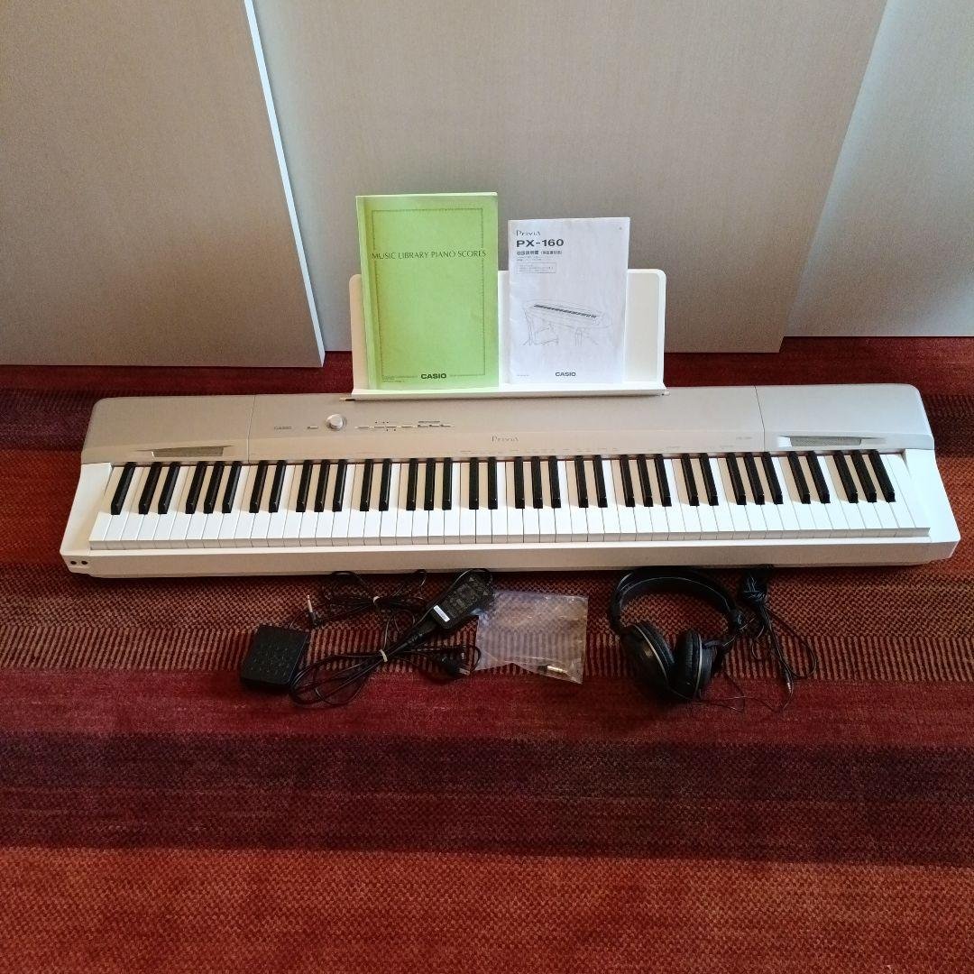 CASIO Privia PX-160　17年製　付属品付き CASIO PX-S7000 HM ハーモニアスマスタード 電子ピアノ 88鍵盤 高低