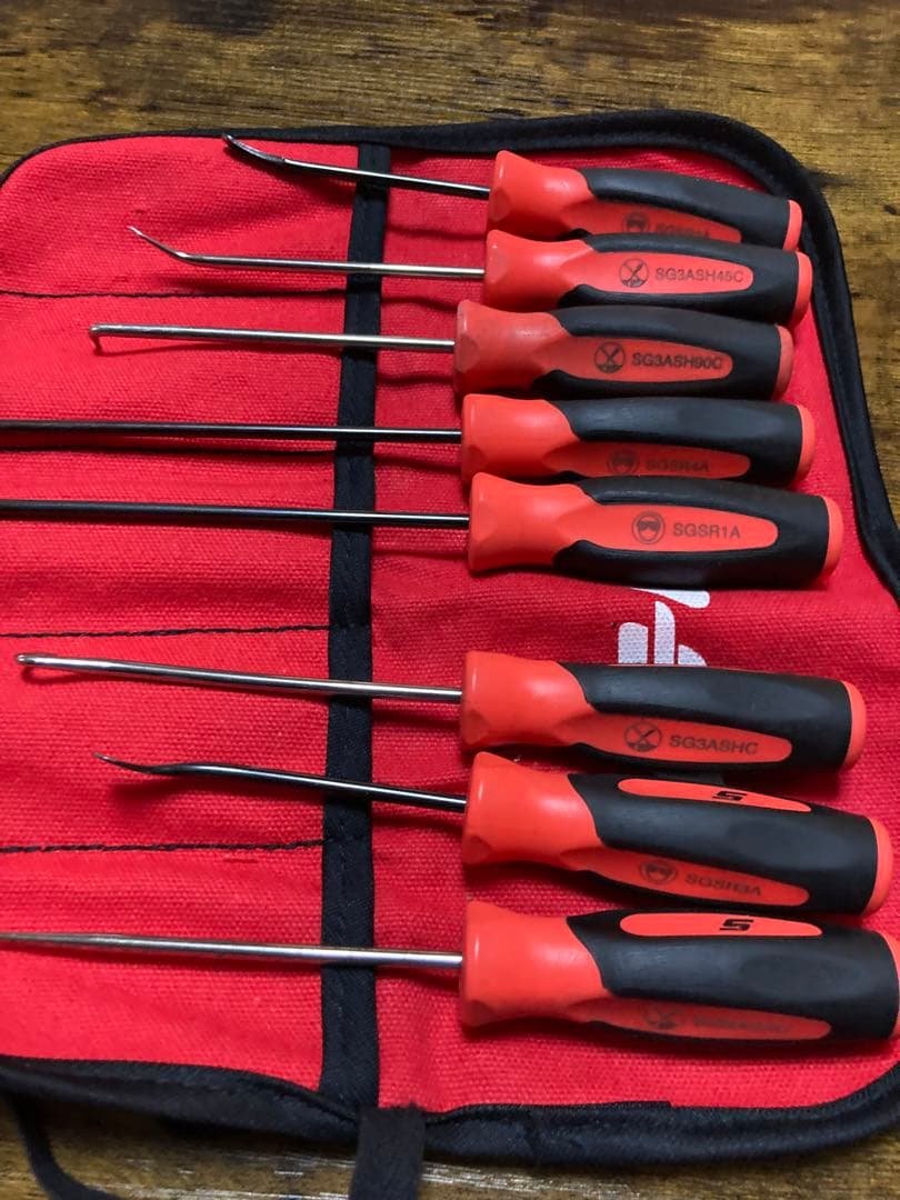 snapon ピックツールセット　ケース付き　スナップオン Snap-on:スナップオン 各種ツールボックス＆アクセサリー工具在庫表 N